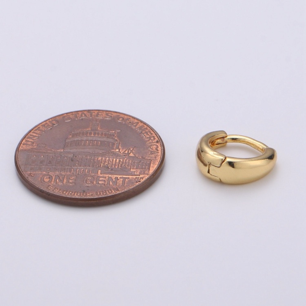 Small Huggie Hoop Earrings - Picture 3 of 3